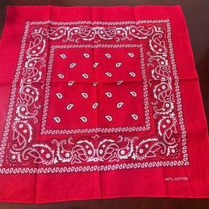 5/$10 Classic Southwest Red & White Bandana